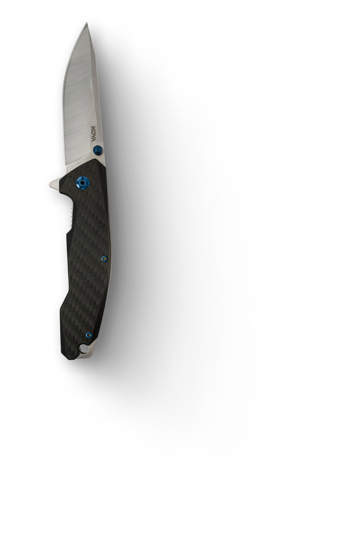 Zenith Rd Score Blade Zenith 8.75” Folding Knife with 3.25” Drop-Point Blade and Carbon Fiber ...