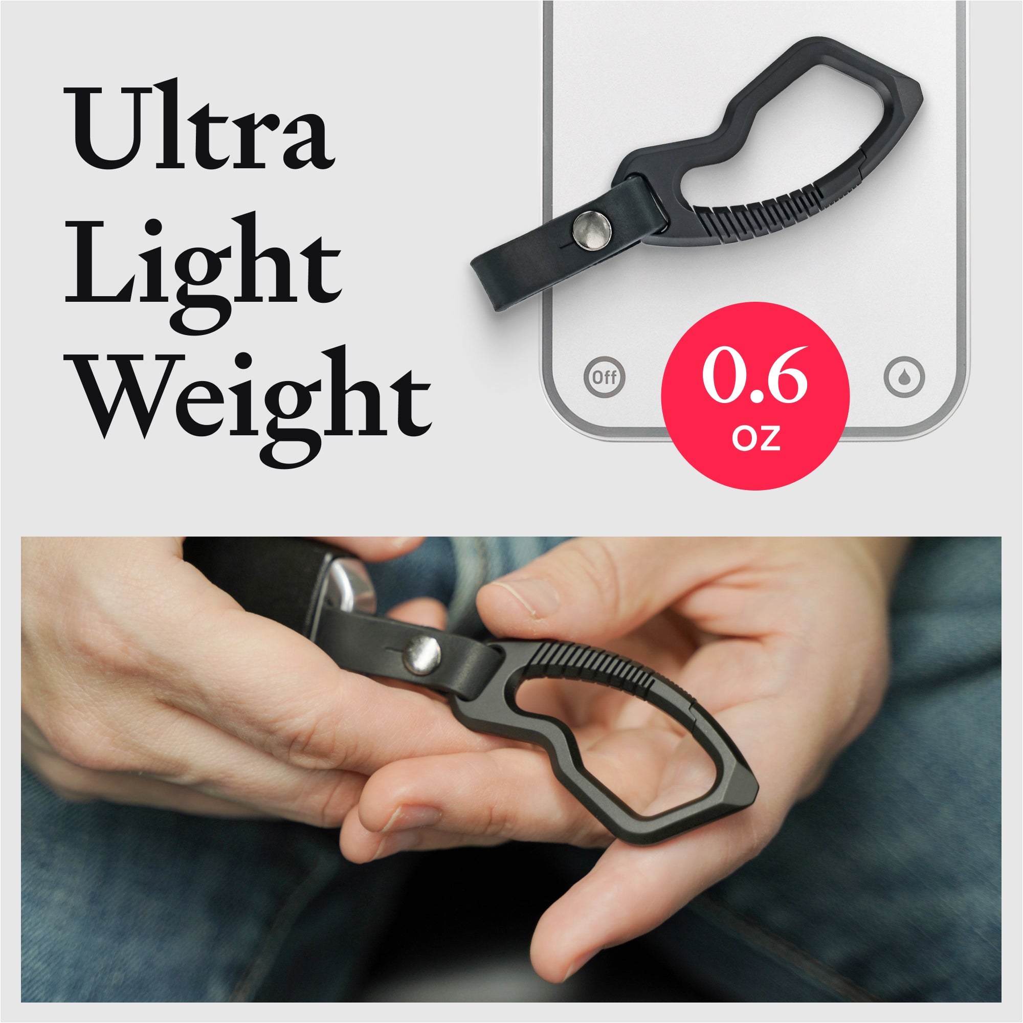 Titanium Carabiner Keychain - Black
